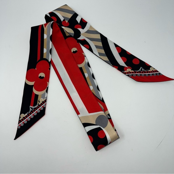 LOUIS VUITTON Bandeau BB Pop Monogram Silk Scarf Multicolor - Picture 3 of 4